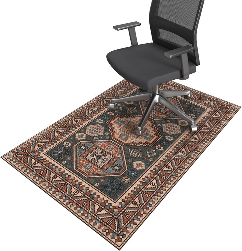 SALLOUS Chair Mat for Hard Floors, 36" x 48" Office Chair Mat for Hardwood Floor, 0.16'' Thicker Slip Resistant Floor Protector Desk Rug for Home, Floor Mat for Gaming Chairs (Vintage Red-Brown) - Image 1